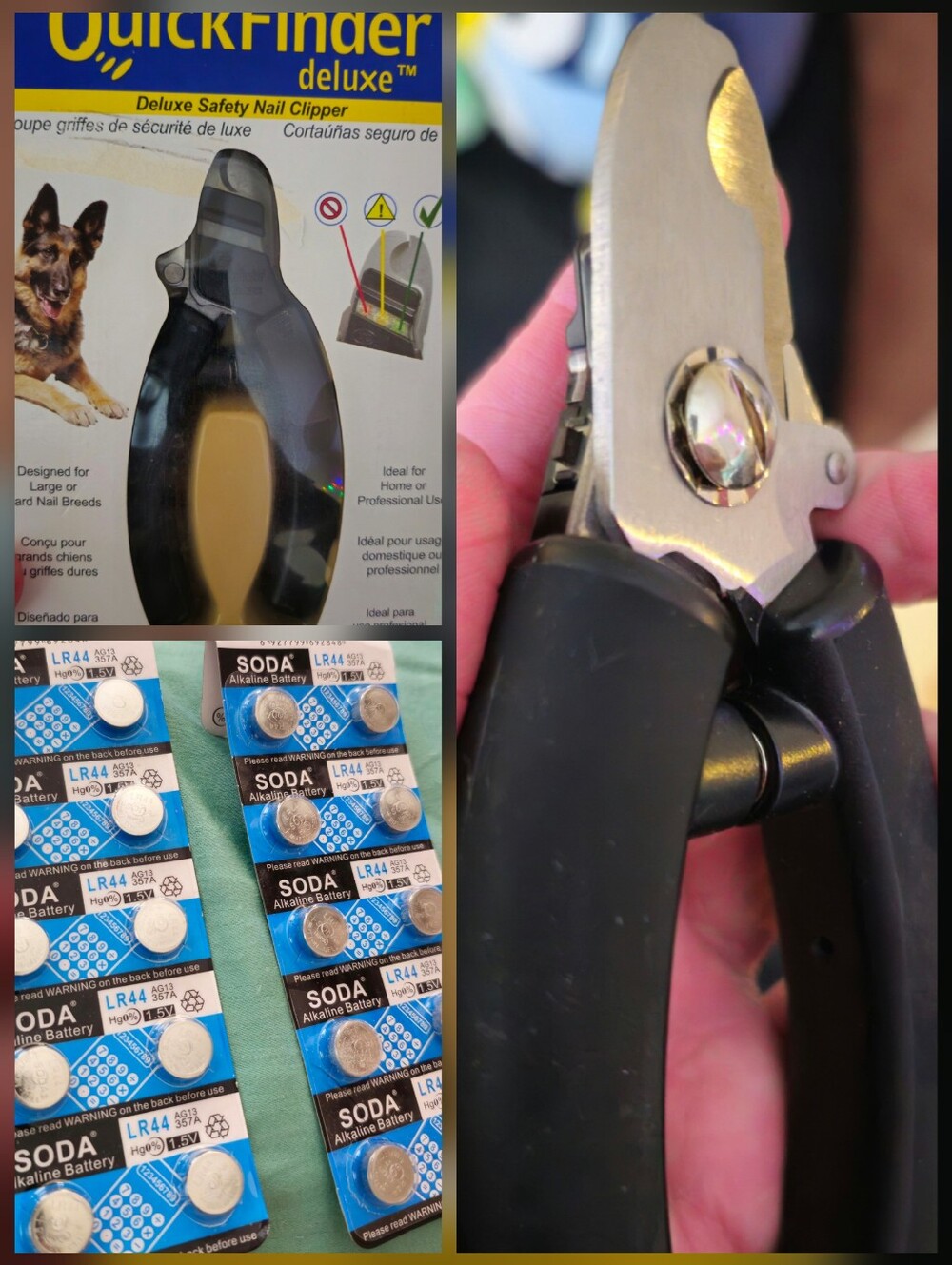Miracle Care QuickFinder Deluxe Safety Nail Clipper + 30 Extra Batteries